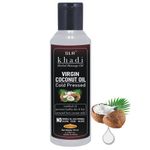 SLR Khadi Extra Virgin Cold Pressed Coconut Oil | Ideal For All Type Skin & Hair Growth | Unbleached & Unrefined | Sulphate & Paraben Free - 110 Ml