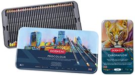 Derwent Procolour Colouring Pencils Tin (Set of 36) Chromaflow Colour Pencils (Tin of 24)