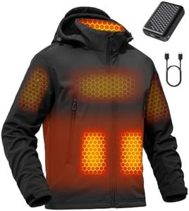 Men Heated Graphene Jacket 12v Battery Pack Included Heating Coat Warm Apparel Clothes Waterproof Motorcycle 7.4v Rechargeable Electric Usb Charger Heater Socks Gloves Vest Sweater Sweatshirt Hoodie