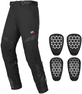 KEMIMOTO Men's Motorcycle Pants Men - Adjustable CE Armor Pockets & Waist, 4 Utility Pockets, Breathable Mesh Liner Street Cruiser Touring Black