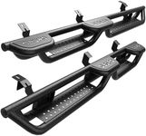 OEDRO Wheel to Wheel Tacoma Running Boards: Compatible with 2005-2023 Double Cab with 4 Full-Size Doors - Bed Access Side Steps with Two Stairs Nerf Bar