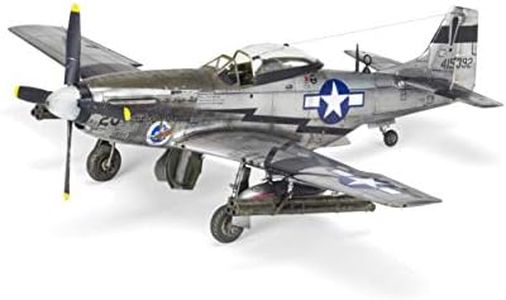 Airfix North American P51-D Mustang Plastic Model Kit, 96 months to 1188 months, Small, Clear, 147 pieces