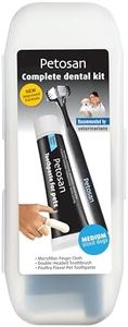 Petosan Complete Dental Kit for Medium Dogs - Veterinarian-Approved Toothbrush, Toothpaste, and Oral Cleaner Set - Promotes Healthy Gums, Controls Tartar, and Fights Bad Breath