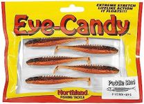 Northland Tackle Eye Candy Paddle Shad Floating 3.5" Soft Plastic Minnow Bait for Walleye Fishing, 5 Baits Per Pack, Sculpin