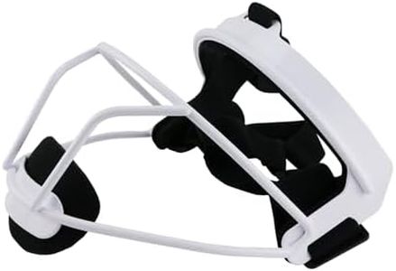 GIKYTEC Softball Facemask Durable and Maximum Protection Protective Softball Infielder's Face Shield (White)