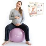 Trideer Pregnancy Yoga Ball – 1.7mm Extra Thick for Labor & Maternity, 440LB Anti-Burst, Non-Slip Stability – Includes Exercise Guide & Baby Memory Book