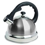 Mr. Coffee 108075.01 Claredale 2.2 Quart Whistling Tea Kettle, Brushed Stainless Steel