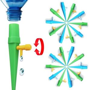 20 Pack Multi Caliber Self Watering Spikes for Plant,Adjustable Plant Dripper,Plant Watering Inserts for Garden,Vacation Plant Waterer Indoor & Outdoor Drip Irrigation
