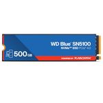 Western Digital WD Blue SN5100 NVMe 500GB, Upto 6600MB/s R, 5Y Warranty, PCIe Gen 4 NVMe M.2 (2280), Internal Solid State Drive (SSD) (WDS500G5B0E-00CPE0)