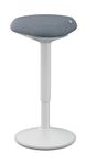Leitz Ergo Active Standing Stool with Unique Dual Density Foam Comfort Cushion, Height Adjustable 57 to 82cm, 100% Post Consumer Recycled Seat Cover, Supports 110kg, Ergo Range, Light Grey, 65450085