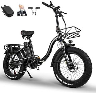 Folding E-Bike, E Bike Electric Bicycle with 48 V/24 Ah Samsung Battery, Up to 140 Km, Rear Wheel Motor 48 V, 65 N.m, Hydraulic Disc Brake, E Folding Bike with Rear View Mirror & Basket, Electric