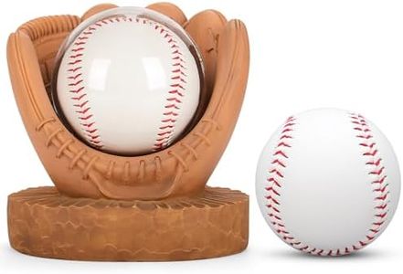 Baseball Holder Baseball Display Set: Baseball Glove Ball Holder Stand Baseball Coach Gifts for Men Team Player ,Sons,Resin Baseball Figures Baseball Collector Memorabilia Baseball Themed Decor