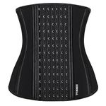 KIMIKAL Women Waist Trainer Corset Belt: Under Clothes Sport Tummy Control Long Torso Shapewear Black, Black