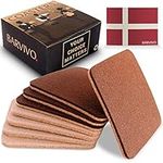 BARVIVO Modern Coasters for Drinks Absorbent Set of 8 - Perfect Two Sided Drink Coasters for Wooden Table Protection with a Scratch Preventing Cork Side and an Instant Condensation Absorbing Felt Side