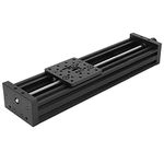 Aluminum Alloy Linear Guide Slide Table 2mm Ball Screw Motion Rail Linear Guide Stage Actuator for 3D Printer CNC Engraving Machine(350mm-Black)