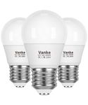 Vanke E27 Screw LED Bulb Cool White 6000K, 40W Equilavent, 6W Screw in Golf Ball Light Bulbs, 470 Lumen, 3-Pack, Non-Dimmable