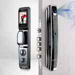 Denler DFLv5 Premium Smart Lock Digital Door Lock with LCD Display Wi-Fi Remote Location Unlock Using App, Fingerprint, RFID Card, PIN, Manual Key