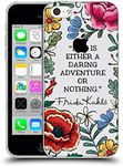 Official Frida Kahlo Daring Adventure Art & Quotes Soft Gel Case Compatible for Apple iPhone 5c