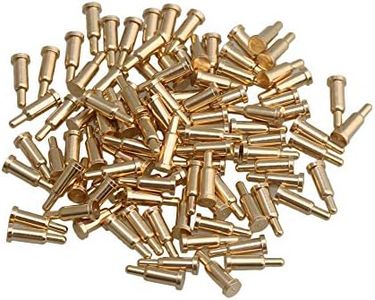 BQLZR Confezione da 100 pin Pogo con corrente a molla in rame placcato oro, diametro 2 mm, altezza 6 mm