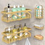 Coraje Adhesive Shower Caddy, 5-Pac