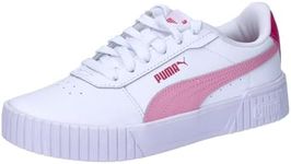 Puma Girls Carina 2.0 Jr Sneakers, Puma White-Pink Lilac-Puma White, 3 UK