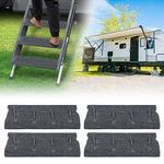 WATERWICH RV Step Covers Rugs 4 Pack RV Camper Step Covers with Install Hooks Fit 22 Inch RV Stairs for RV Mobile Home Campers Trailer Vans