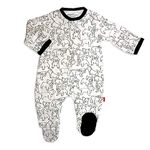 Magnetic Me Footie Pajamas Soft Modal Baby Sleepwear with Quick Magnetic Fastener | Boys and Girls Sleeper Preemie-24 Months, Line Drawn Puppies, 9-12 Months