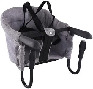 Table Chair,Hook On High Chair,Foldable Chair,Portable Seat,for Family,Home and Travel-Includes Storage Bag,Foldable, Portable, Suitable,Easy to Install and Carry(Grey)