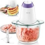 FEELING MALL ABS Stainless Steel Glass Electric Meat Grinders Fruits Vegetable Grater Chopper Fillings Maker