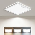 BLNAN 18W LED Motion Sensor Ceiling Light Indoor, 3CCT Bathroom Lighting Sensor Ceiling Lamp Flush 1800LM for Hallway Toilet Shed Loft Porch Cupboard Stair Garage Corridor - 8.66 Inch