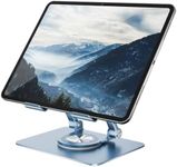 Orlian Tablet Stand Adjustable with 360 Swivel Base Aluminum Tablet Stand Holder Universal Tablet Holder for iPad Samsung Huawei Lenovo Fire Tablet Smartphone Kindle, Blue