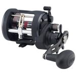 PENN Warfare™ Level Wind, Fishing Reel, Conventional Reels, Sea - Inshore/Nearshore Fishing, Saltwater Boat or Kayak Fishing,Unisex, Black/Red/Smoke, 30 | Left Hand