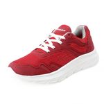 Kraasa TripStar Sports Shoes for Men | Latest Stylish Casual Sneakers for Men | Lace up Lightweight Shoes for Running, Walking, Gym, Trekking, Hiking & Party Running Shoes for Men Red UK 6