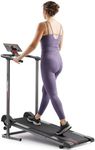 Sunny Health & Fitness Compact & Foldable Treadmill, Non-Slip Surface, Optional Dual Mode Walking/Running, Non-Electric Fixed Incline, Smart Bluetooth Connection with SunnyFit App-SF-T1407SMART