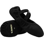 s.lemon Stretch Ballet Shoe,Girls Women Split Sole Elastic Dance Slippers Ballet Shoes TLB Black 42