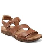 Easy Spirit Women's Mavey Flat Sandal, Brown, 7.5