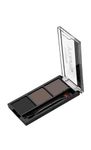 Three Shades Eyebrow Palette | Waterproof Eyebrow Filler with Brush, Ultimate Eyebrow Drawing Dual Side Brush, Non Transfer Eyebrow Definer Palette for Girls, (Dark Grey, Cloudy Grey, Ironside Grey).