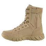 FREE SOLDIER Men's Tactical Boots 8 Inches Lightweight Combat Boots Durable Suede Leather Military Work Boots Desert Boots (Tan, 10.5)