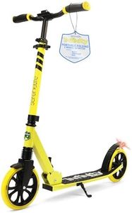 SereneLife Foldable Kick Scooter - Stand Kick Scooter for Teens and Adults with Rubber Grip at Tip, Alloy Deck, Adjustable T-Bar Handlebar Height, Smooth Gliding Wheels, Easy Maneuvering