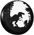 Dinosaur Bigfoot Rv Spare Tire Cover Wheel Tire Cover for Travel Trailers Protectors Weatherproof Dust-Proof for Camper Trailer Truck SUV Rv Universal 16" in