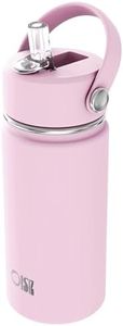 OISIZ 14oz Bouteille d'Eau pour Enfants avec Paille 420ml Gourde Isotherme Enfant avec paille Gobelet Thermique en Acier Inoxydable pour les enfants Sans BPA et garde le froid pendant 24 heures