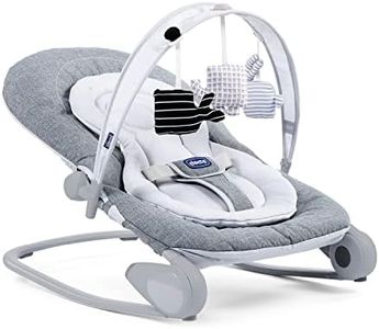 Chicco Hoopla Hammock with Play Bow Rocking System and Reducer 0-18kg Denim Grey (Titanium)