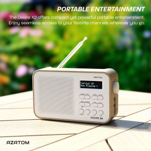 AZATOM Desire X2 DAB/FM Radio – Oak Wood Finish
