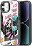 casevivid Compatible for iPhone 11 Case Cute Aesthetic - Durable Fashion Funny Phone Case - Girly Skeleton Pattern Print Cover Design for Woman Girl 6.1 inches Black