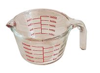 Pure Source India 500ml Glass Science Beaker Measuring Cup with Handle, Transparent