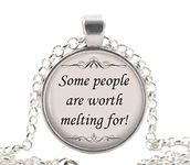 Frozen Necklace, Silver Frozen Quote Pendant, Inspired by Frozen Movie, Jewellery Gift Idea for Women/Girlfriends