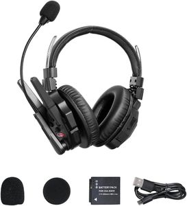 SYNCO Xtalk Xmax1 Wireless Intercom Headset System Dual-Ear, Team Communication Headset 2.4GHz 1640 feet 500 Meters Long Distance Noise Reduction for Live Show Stage Performance Movie Shoot