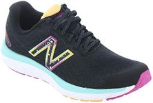 New Balance Women's Fresh Foam 680 V7 Running Shoe, Black/Surf/Lemonade, 6.5 Wide