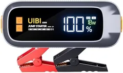 UIBI S500 Car Battery Jump Starter, 2500A Portable Car Jump Starter Battery Pack (Up to 8.0L Gas/7.0L Diesel) 12V Car Battery Jumper Box with Quick Charge, Larger LCD, 3-in-1 Light, Smart Jumper Cable