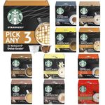 Starbucks Coffee Pods by Nescafe Dolce Gusto Pick Any 3 Packs from 7 Blends Including: Latte, Cappuccino, Espresso, Caramel, Grande and Many More